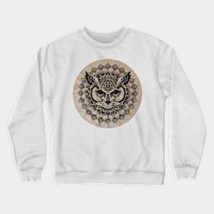 Mandala - Owl B&W Crewneck Sweatshirt